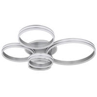 LED-DECKENLEUCHTE 114/90/20 cm   - Opal/Grau, Design, Kunststoff/Metall (114/90/20cm)