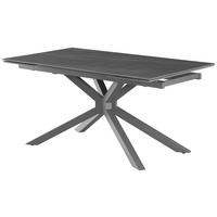 AUSZIEHTISCH Dunkelgrau rechteckig  ausziehbar  - Dunkelgrau/Grau, KONVENTIONELL, Keramik/Metall (160-240/75/90cm) - MID.YOU