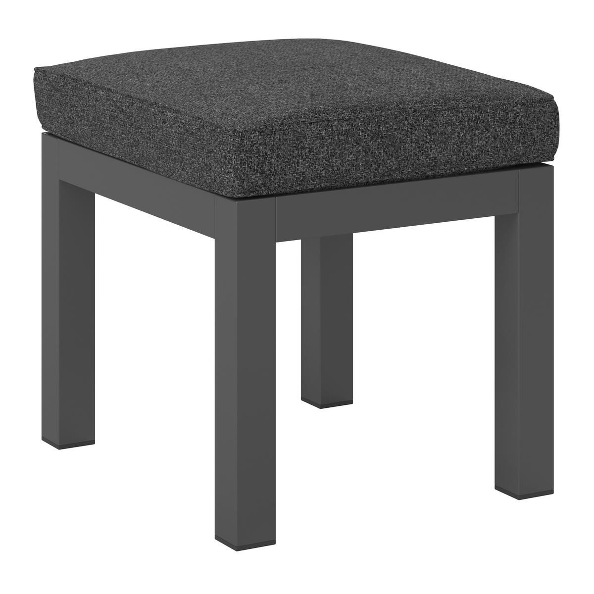 LOUNGEGARNITUR 4-teilig  193/193 cm  Aluminium  - Anthrazit/Schwarz, MODERN, Keramik/Textil (193/193cm) - Beldano