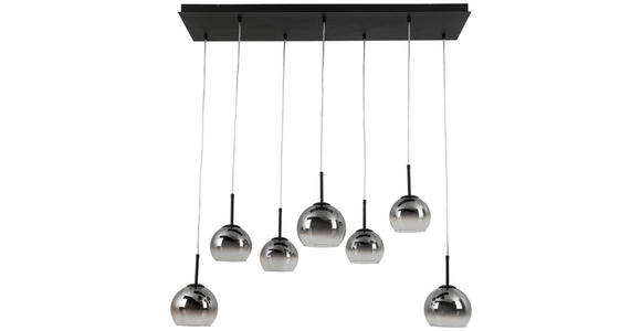 HÄNGELEUCHTE 110/31/120 cm - Chromfarben/Schwarz, Trend, Glas/Kunststoff (110/31/120cm) - Novel