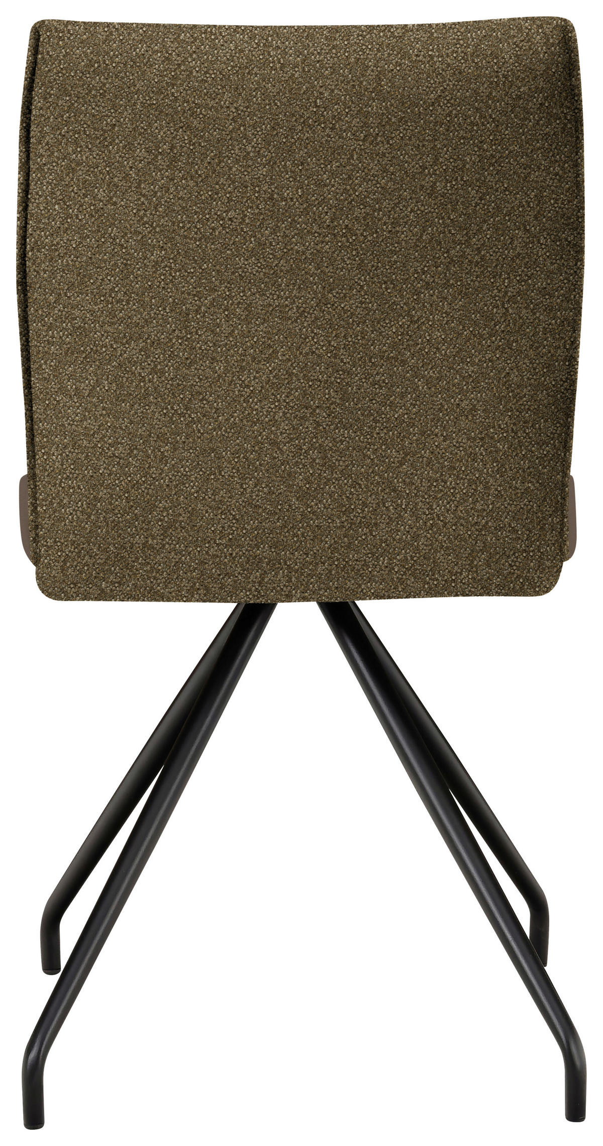 STUHL  in Stahl Webstoff, Mikrofaser Metall, Textil  - Schwarz/Braun, Design, Textil/Metall (49/91/60cm) - Moderano