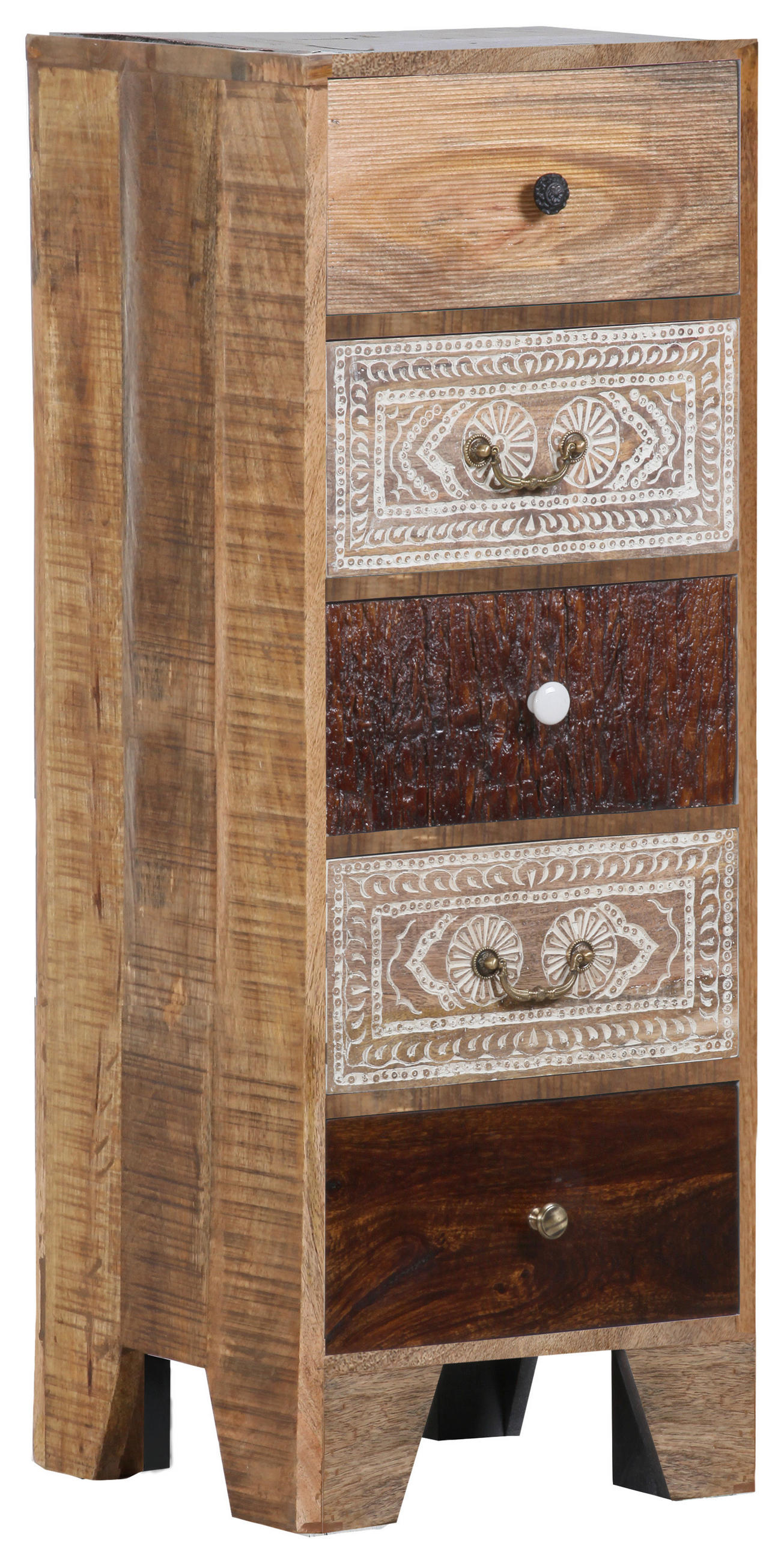 KOMMODE , 46/120/40 cm, 5 Schublade(n)  - Messingfarben/Multicolor, Design, Holz/Metall (46/120/40cm) - Landscape