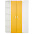BEGEHBARER ECKSCHRANK 1-türig Orange, Weiß - Silberfarben/Orange, KONVENTIONELL, Holzwerkstoff/Kunststoff (156,8/220/125cm) - Venda