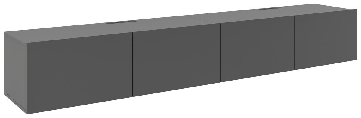 LOWBOARD Newniq  in 240/36,7/42 cm  - Anthrazit, Design, Holzwerkstoff (240/36,7/42cm) - Hom`in