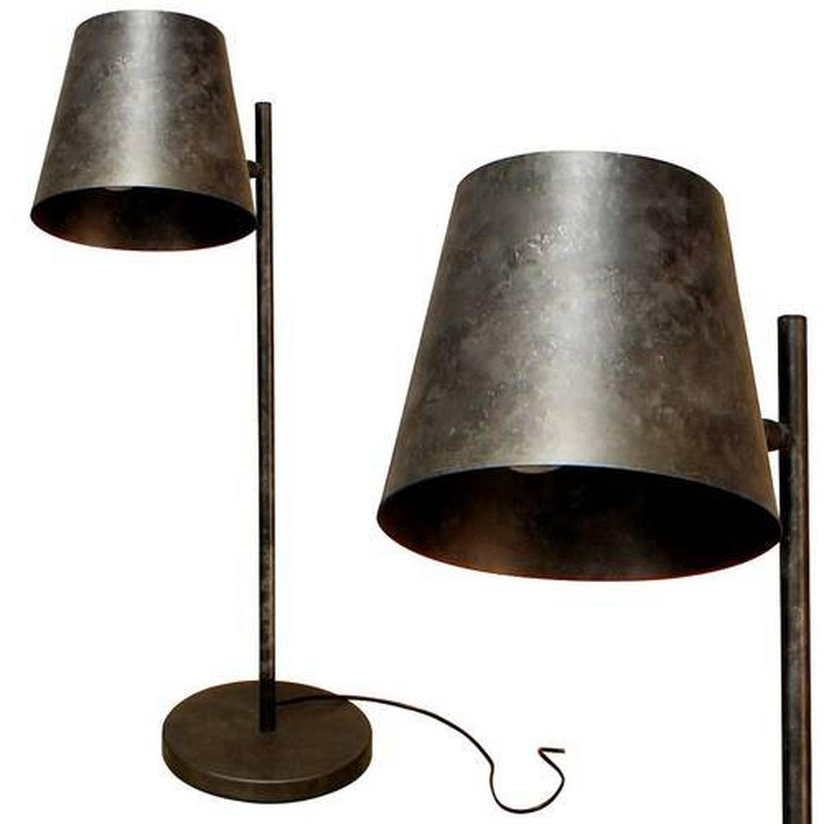 TISCHLEUCHTE Colt 55/18/33 cm   - Grau, Design, Metall (55/18/33cm)