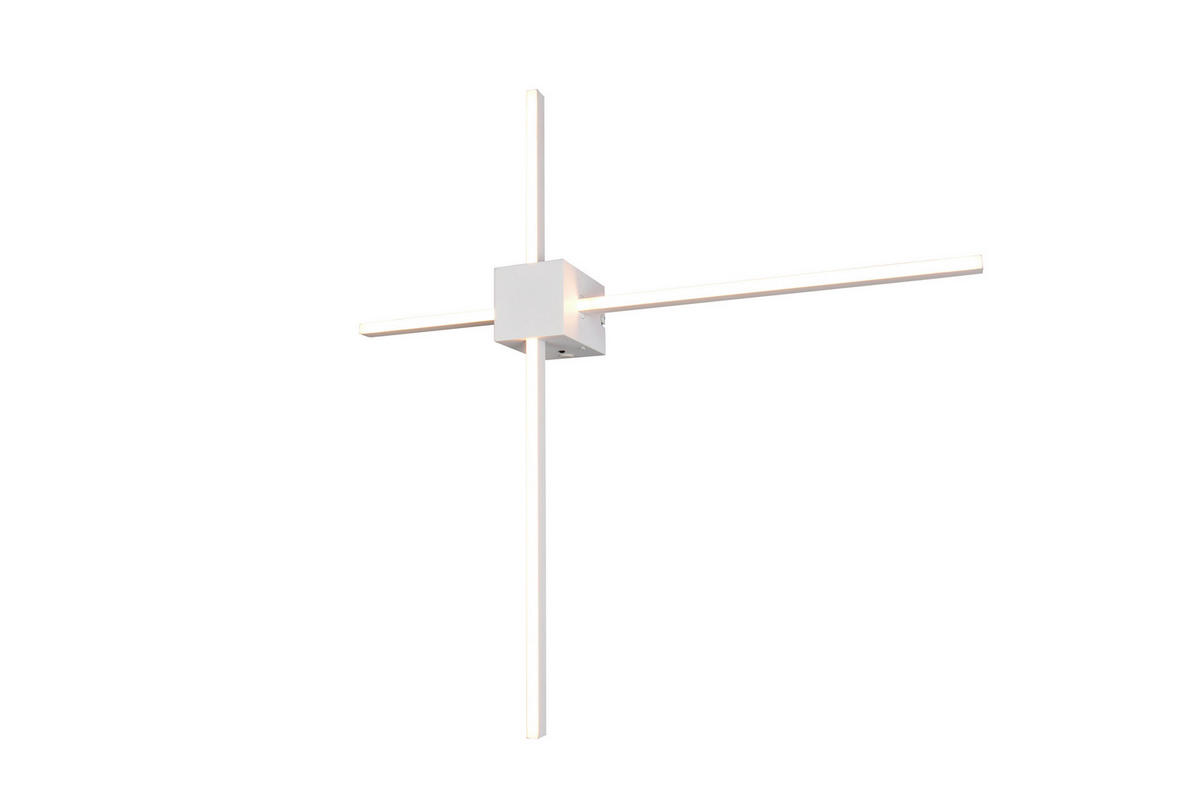 LED-WANDLEUCHTE Cassino 67,5/12/67,5 cm   - Weiß, Design, Kunststoff/Metall (67,5/12/67,5cm) - Trio Leuchten