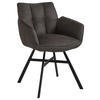 ARMLEHNSTUHL  in Mikrofaser  - Schwarz/Grau, Design, Textil/Metall (60/84/65cm) - SetOne by Musterring
