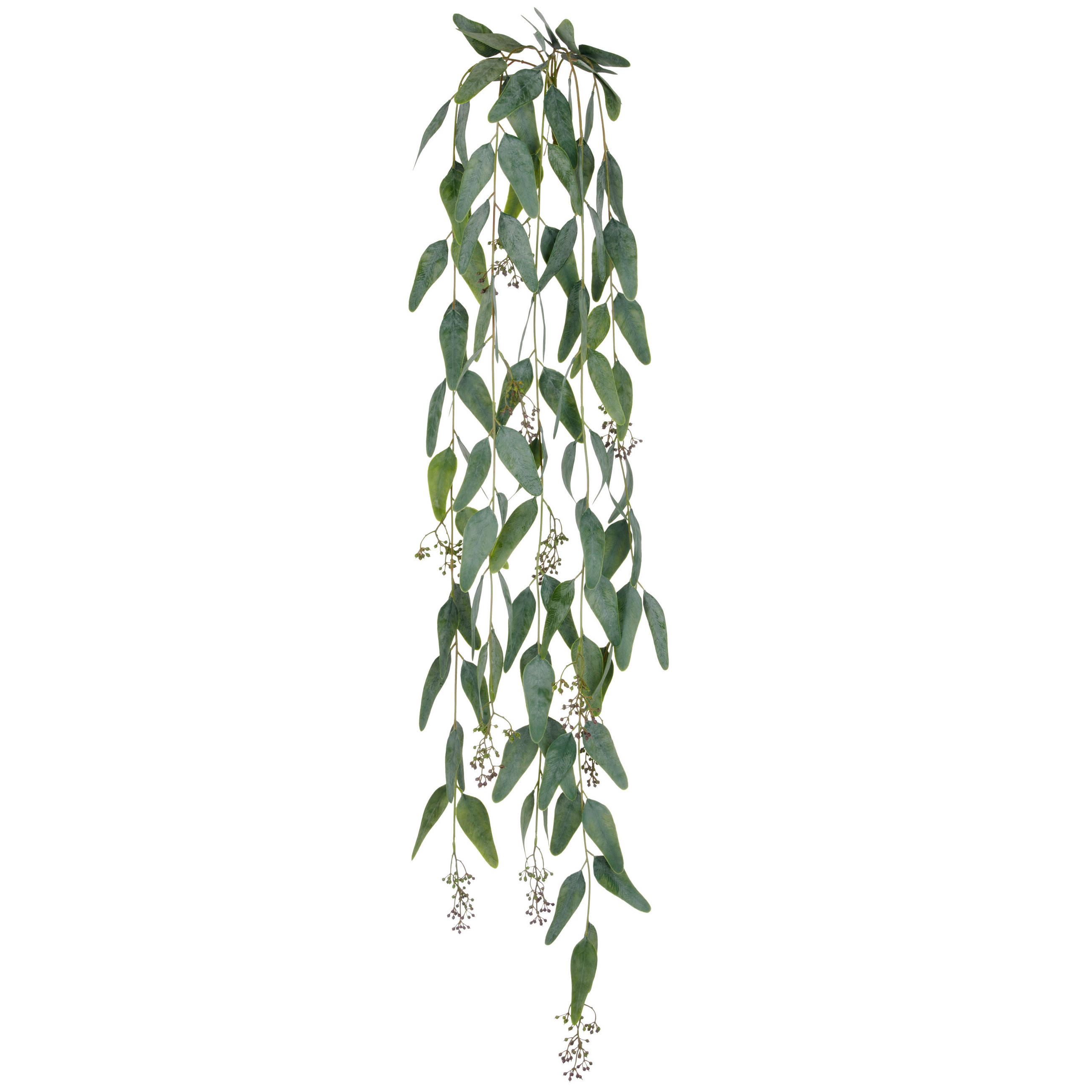 KUNSTPFLANZE Eukalyptus 115 cm  - Grau/Grün, Basics, Kunststoff (115cm)