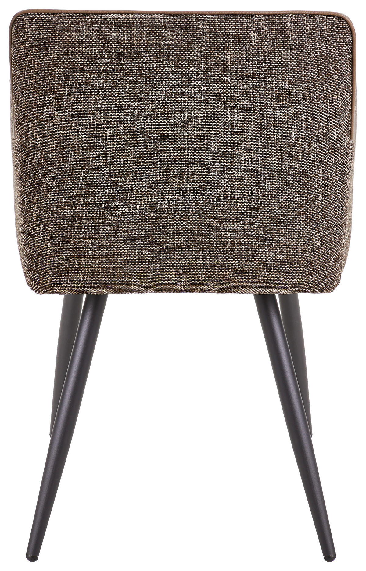 ARMLEHNSTUHL  in Eisen Lederlook, Webstoff  - Schwarz/Braun, MODERN, Holz/Textil (56/88/60cm) - Livetastic