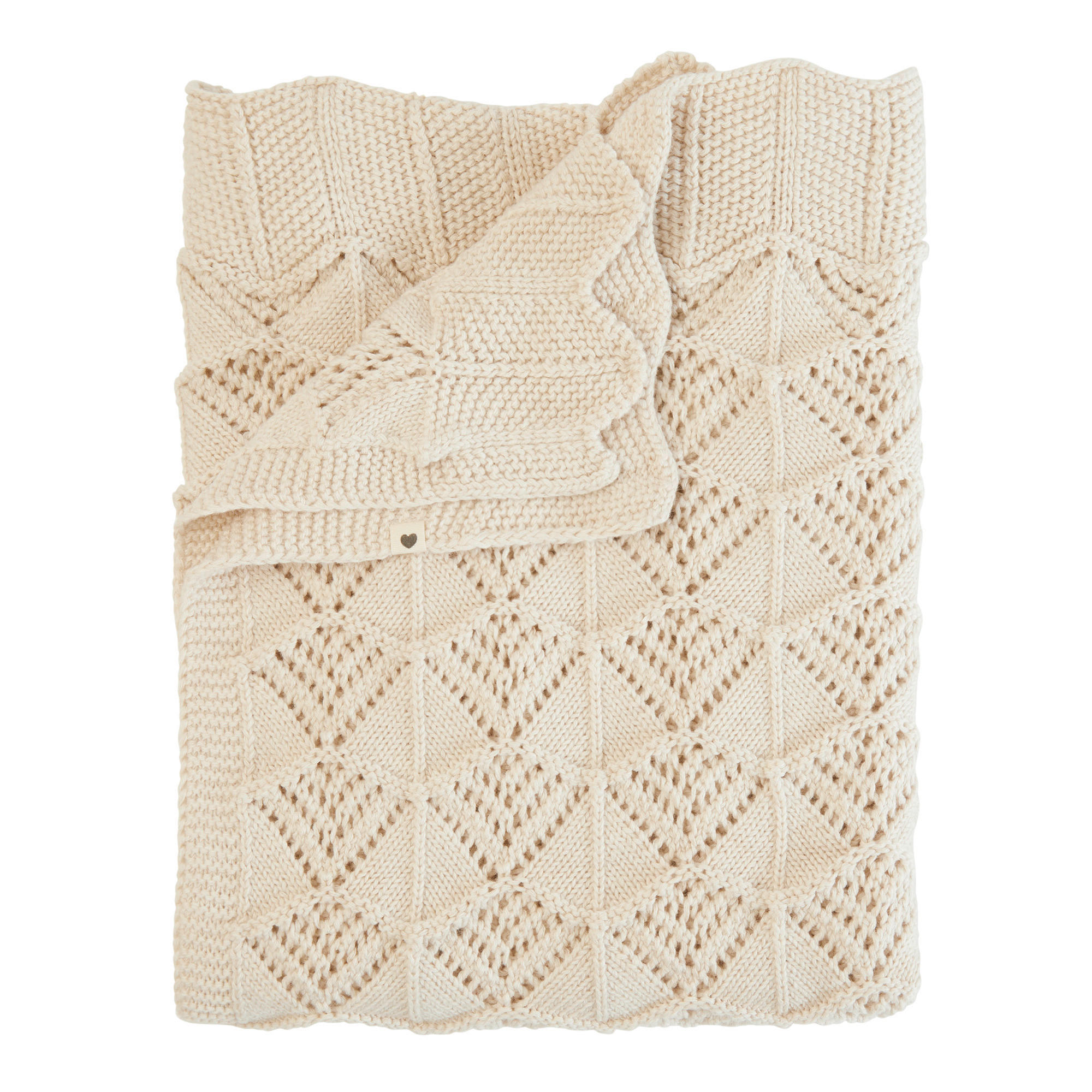 SCHMUSEDECKE 24/24 cm  - Creme, Design, Textil (24/24cm)