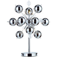 TISCHLEUCHTE EXLOSION 50/73 cm   - Klar/Chromfarben, Design, Glas/Metall (50/73cm) - Näve