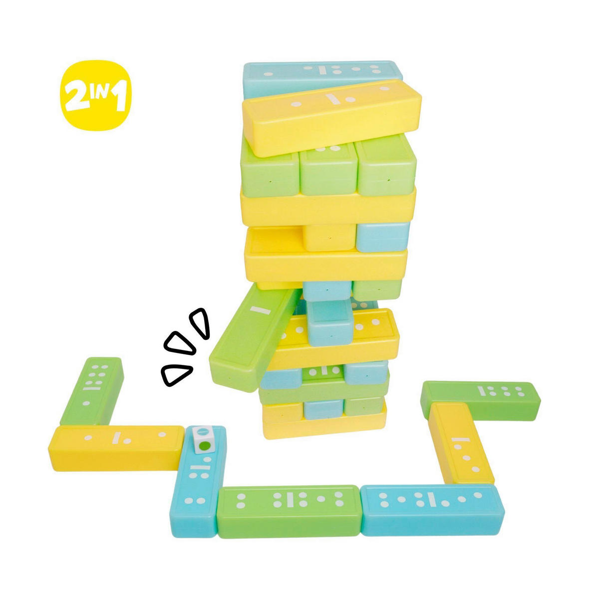 DOMINO - Türkis/Gelb, Basics, Kunststoff (43cm) - alldoro