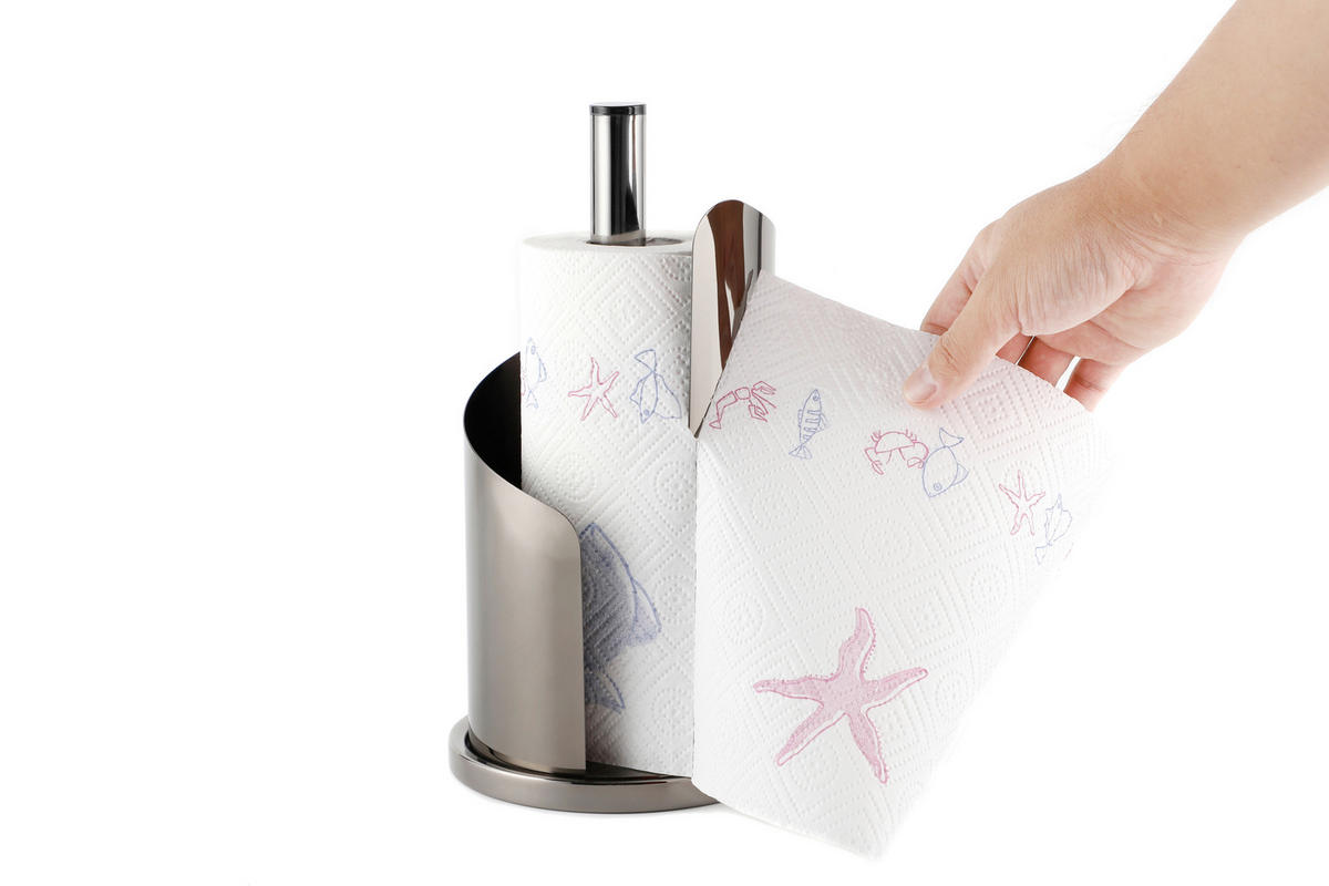 DRŽIAK NA KUCHYNSKÉ UTIERKY - čierna, Basics, kov (15,5/33cm) - Echtwerk