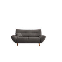 2-SITZER-SOFA in Chenille Graubraun  - Wildeiche/Graubraun, Modern, Holz/Textil (173/81/90cm) - MID.YOU