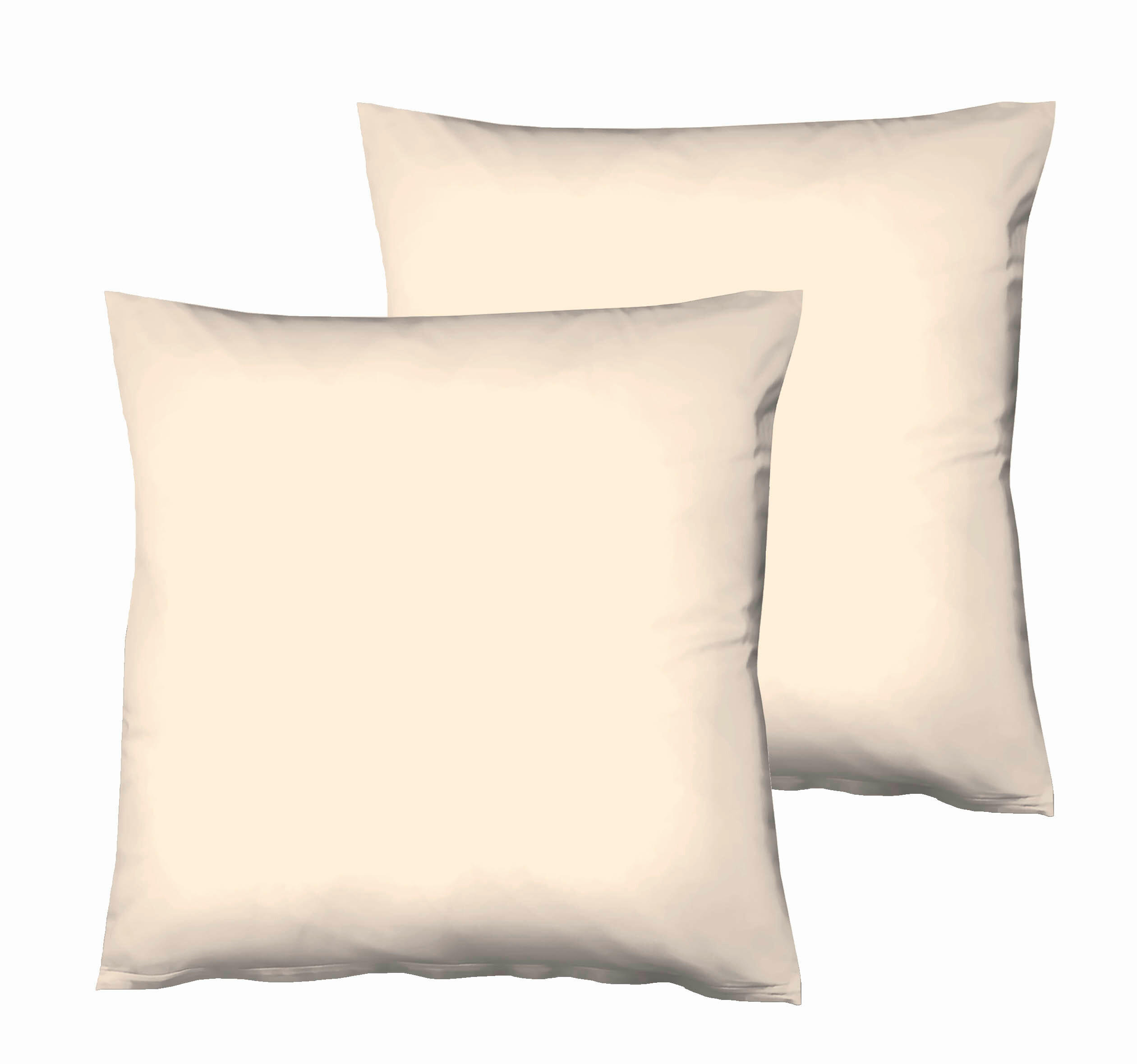 Fleuresse Kissenbezug-Set Creme 40x40 cm