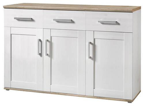 SIDEBOARD in 140/88/45 cm - Silberfarben/Lärchefarben, KONVENTIONELL, Holzwerkstoff/Kunststoff (140/88/45cm) - Xora