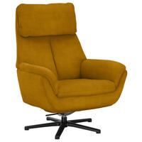 RELAXSESSEL in Textil Currygelb  - Currygelb/Schwarz, Design, Textil/Metall (79/108/89cm) - Beldomo Style