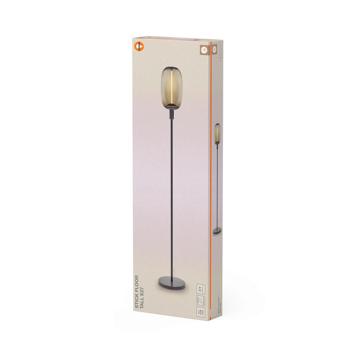 STEHLEUCHTE 26/146 cm    - Dunkelgrau, Basics, Metall (26/146cm) - Osram
