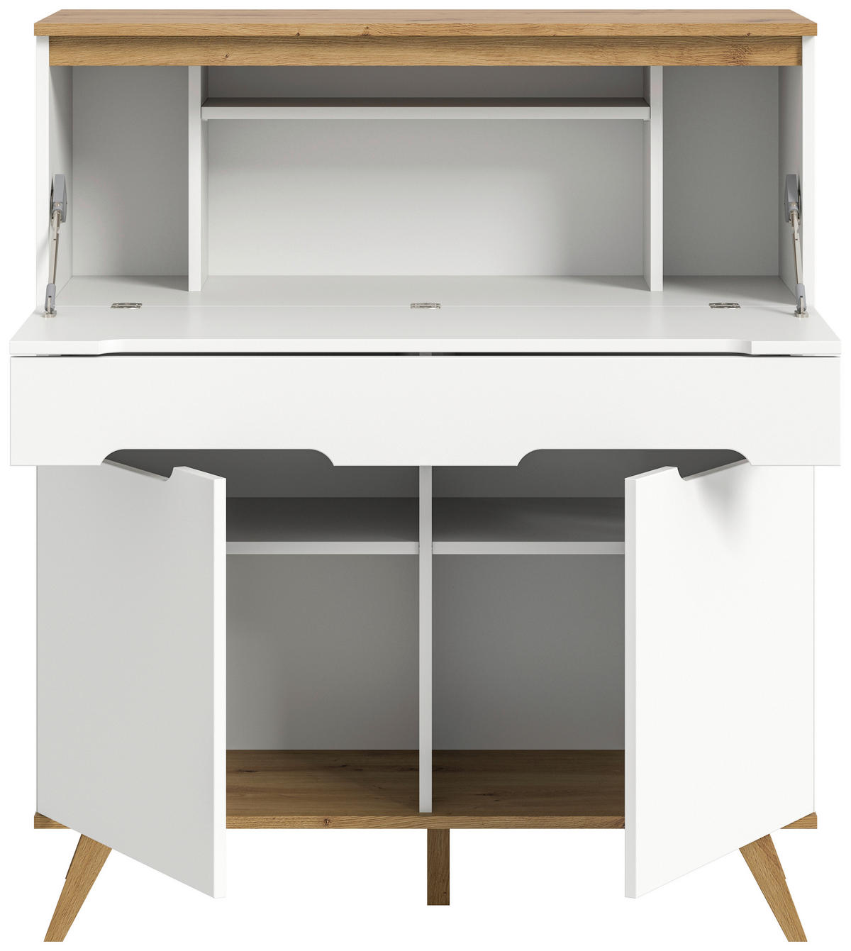 SEKRETÁR - biela/farba duba, Design, kompozitné drevo (100/118/40cm) - MID.YOU