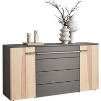SIDEBOARD  in 153,6/80,7/45,4 cm  - Fango/Titanfarben, Design, Holz/Holzwerkstoff (153,6/80,7/45,4cm) - Valdera