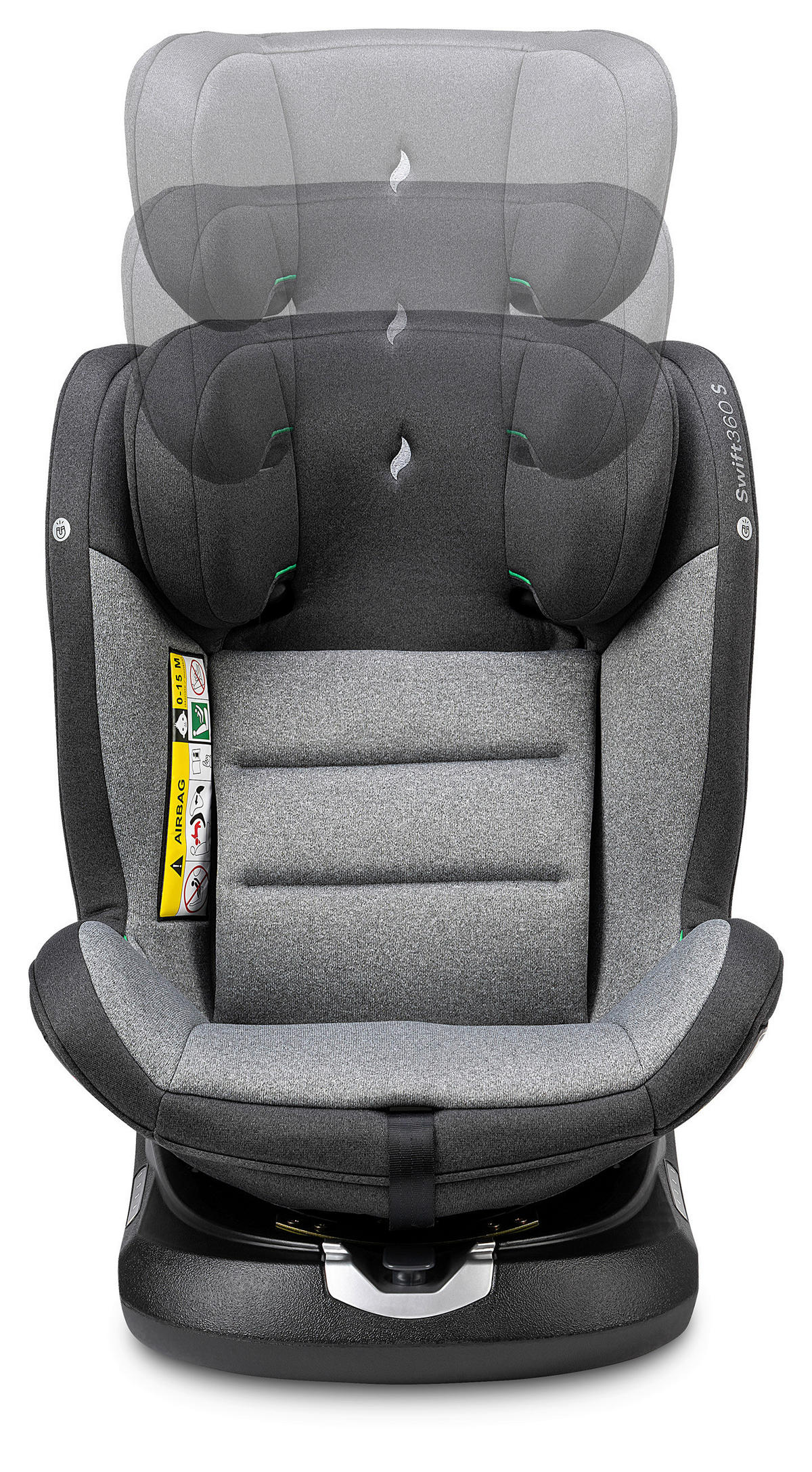 REBOARDER-KINDERSITZ SWIFT360S ECE R 129 i-SIZE  - Dunkelgrau/Hellgrau, Basics, Kunststoff/Textil (44/60/50cm) - Osann