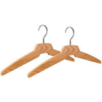 KLEIDERBÜGELSET 2-TEILIG 46 cm Holz  - Eichefarben/Naturfarben, Basics, Holz (46cm)