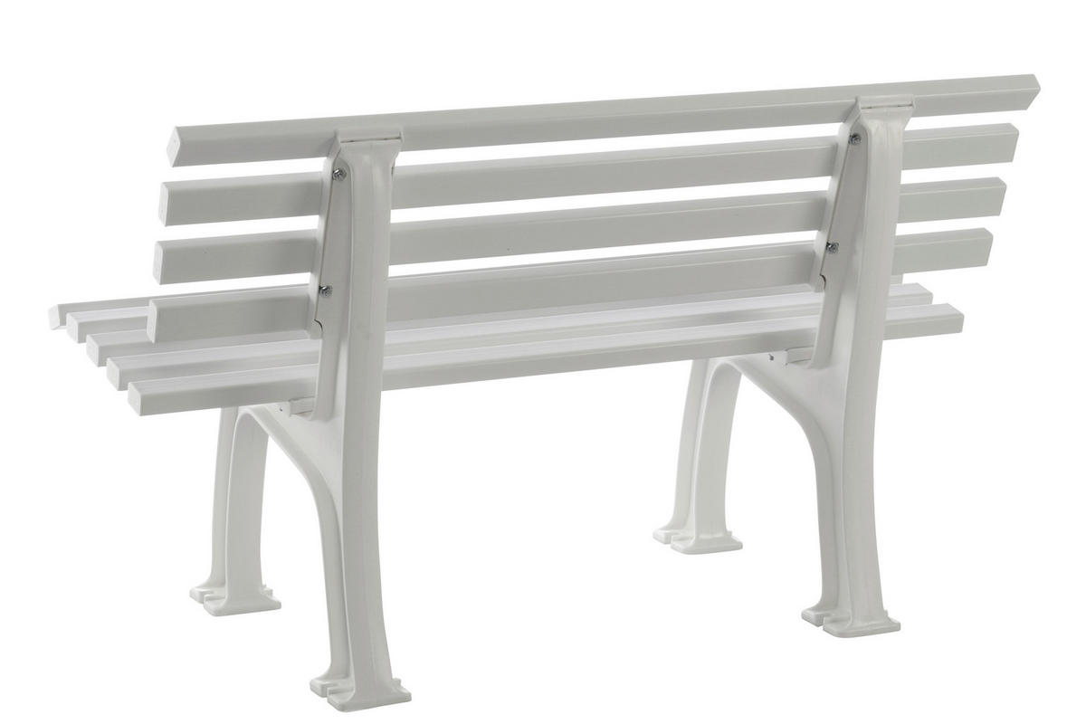 GARTENBANK 120/74/54 cm   - Weiß, Basics, Kunststoff (120/74/54cm) - Modante