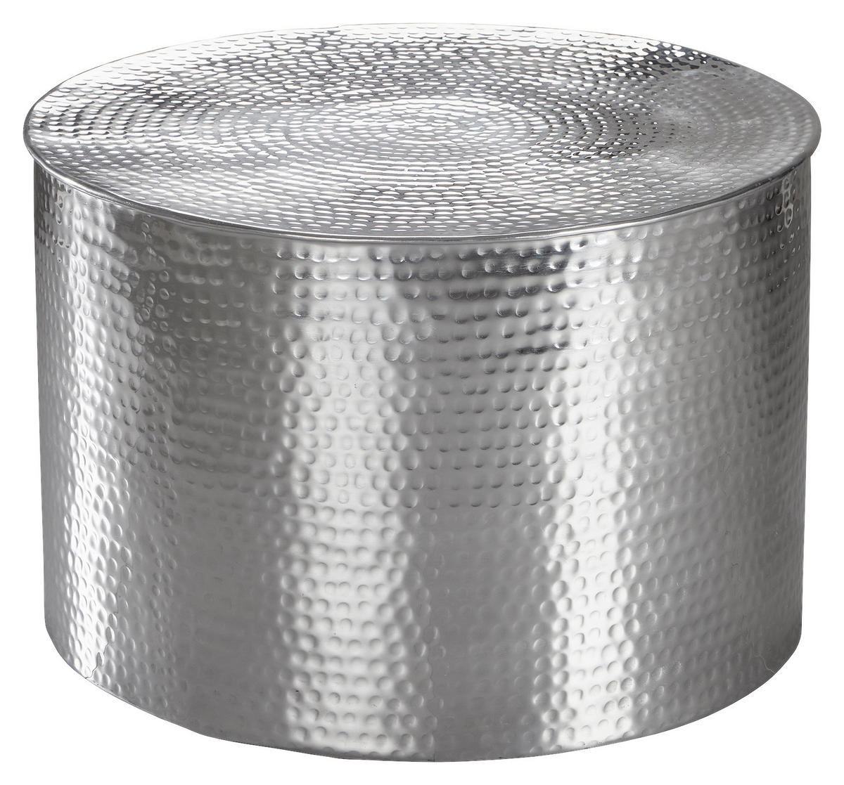 COUCHTISCH 61/61/40,5 cm rund Silberfarben  - Silberfarben, LIFESTYLE, Metall (61/61/40,5cm) - MID.YOU