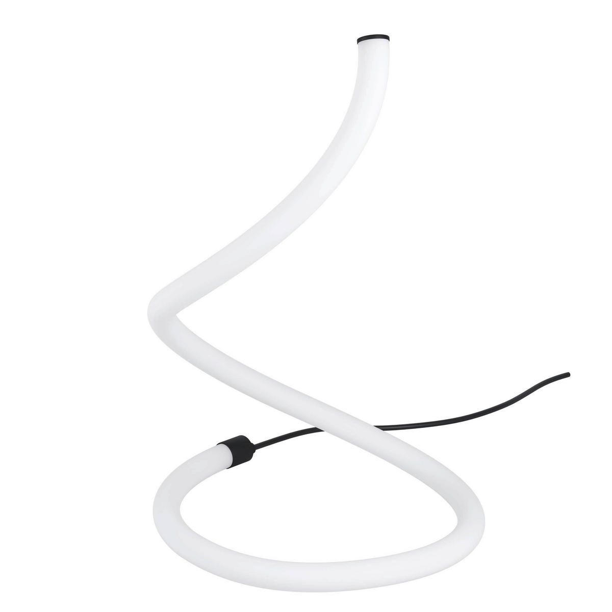 STOLNÍ LAMPA, 19,5/30 cm  - bílá/černá, Design, kov/plast (19,5/30cm) - Eglo