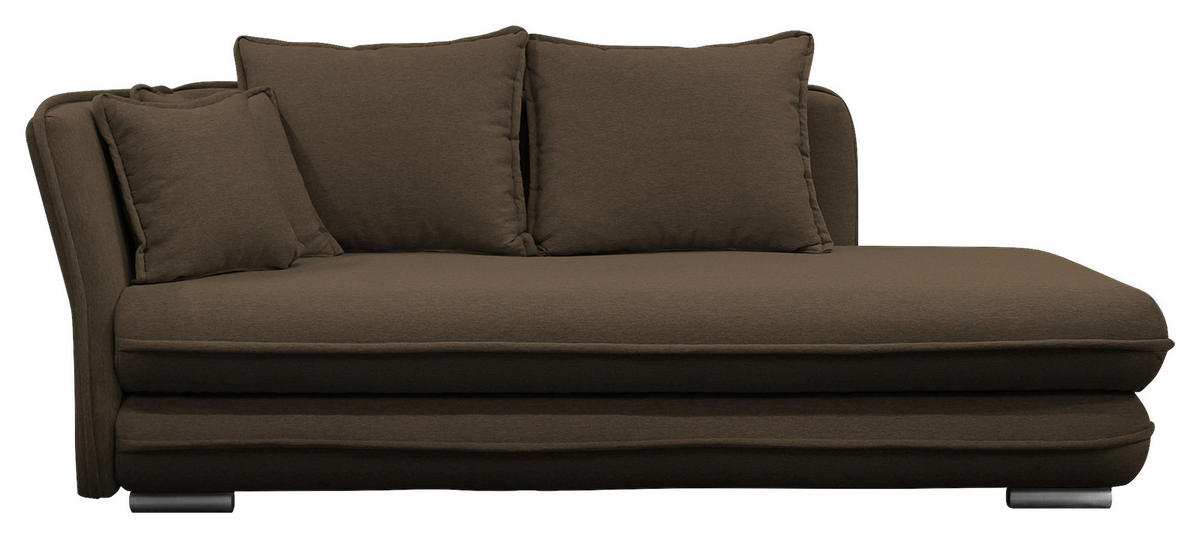 LIEGE in Flachgewebe Braun  - Silberfarben/Braun, Design, Kunststoff/Textil (107/84/99/224cm) - MID.YOU