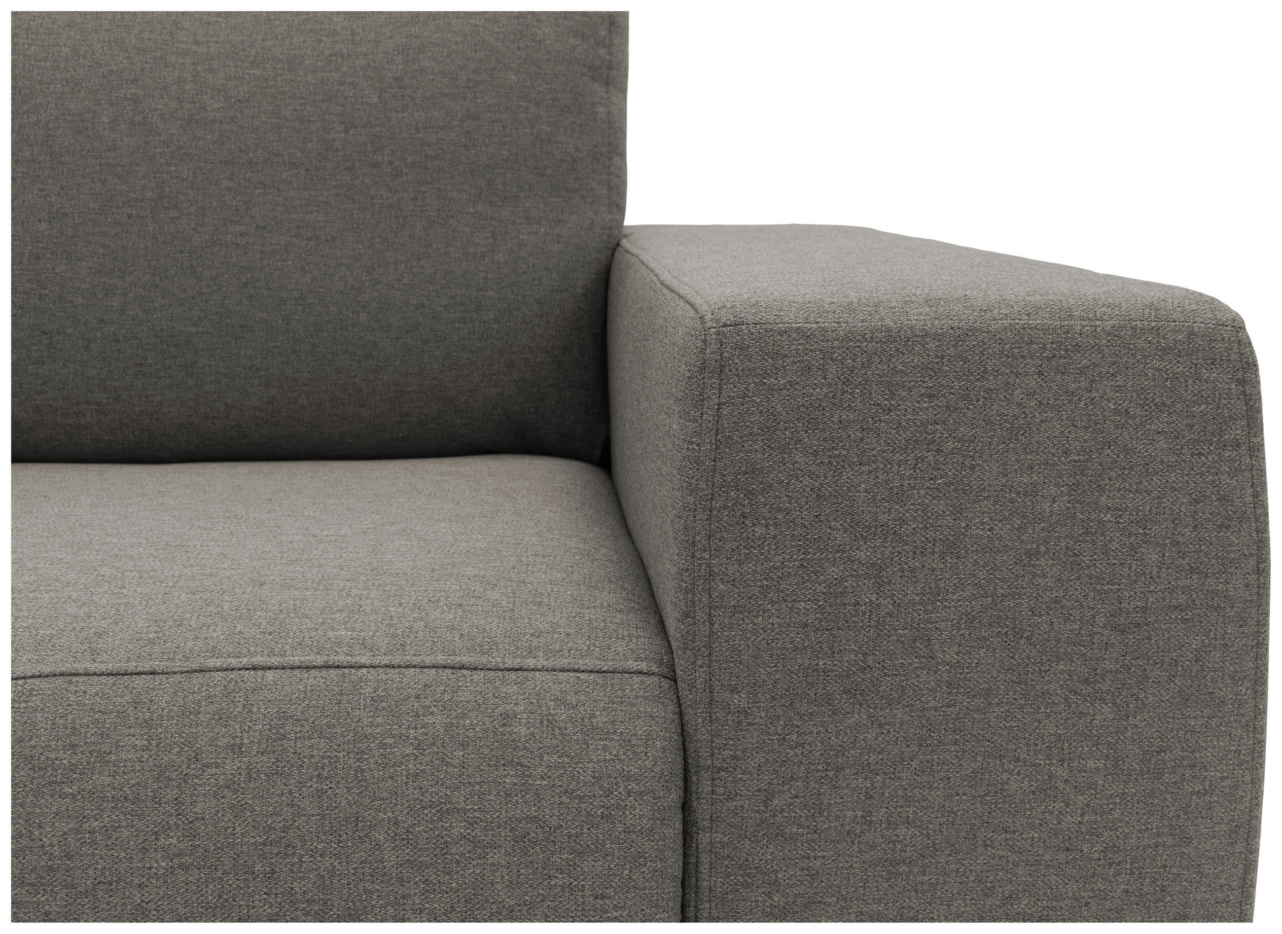 ECKSOFA Grau Webstoff  - Schwarz/Grau, Design, Textil/Metall (242/160cm) - LOOKS by W.Joop