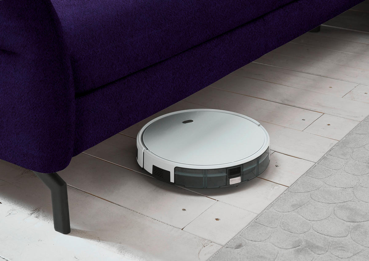 ECKSOFA in Velours Violett  - Violett/Schwarz, Design, Textil/Metall (306/179cm) - Beldomo System