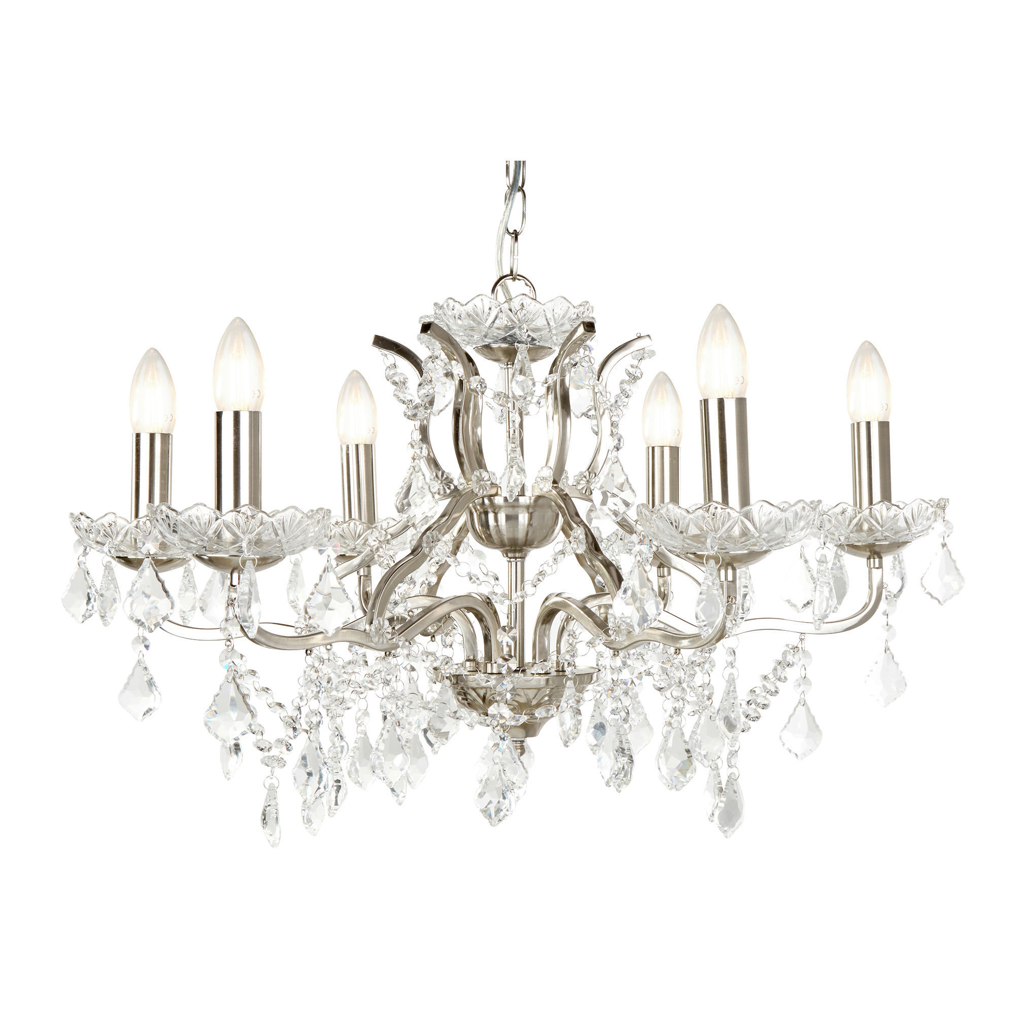 Kristall-Hängeleuchte 8736-6ss Paris 6lt Chandelier
