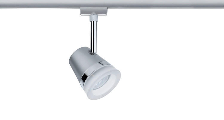 SCHIENENSYSTEM-STRAHLER - Chromfarben, Design, Metall (18/9cm) - Paulmann