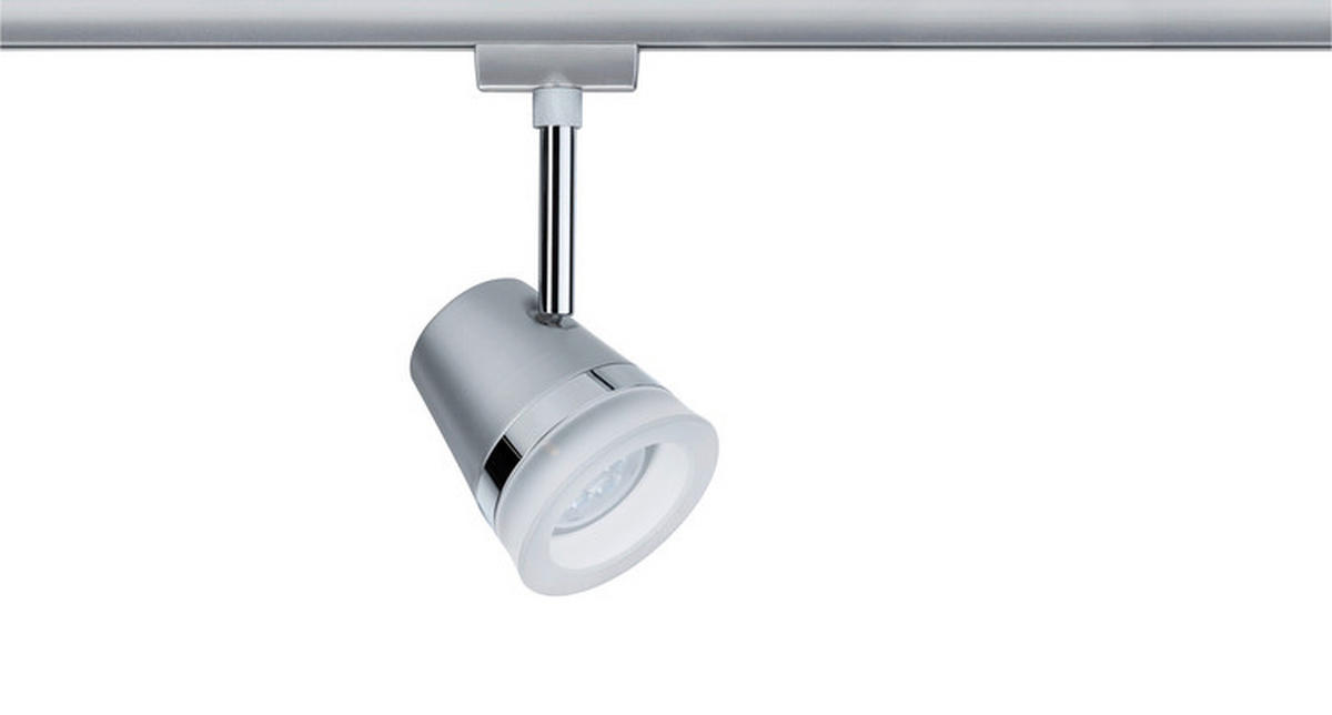 SCHIENENSYSTEM-STRAHLER URail 18/9 cm   - Chromfarben, Design, Metall (18/9cm) - Paulmann