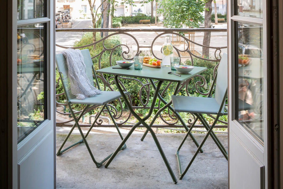 GARTENKLAPPTISCH 70/64/73 cm Metall rechteckig  - Waldgrün, Basics, Metall (70/64/73cm) - Lafuma Mobilier