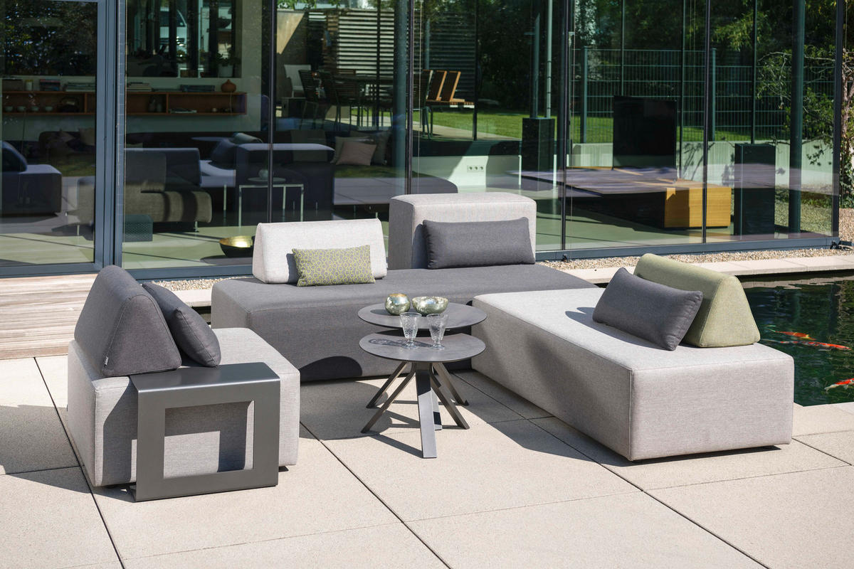 GARTENBEISTELLTISCH 60/60/48 cm Metall, Kunststoff  - Anthrazit/Grau, Design, Kunststoff/Metall (60/60/48cm) - Stern
