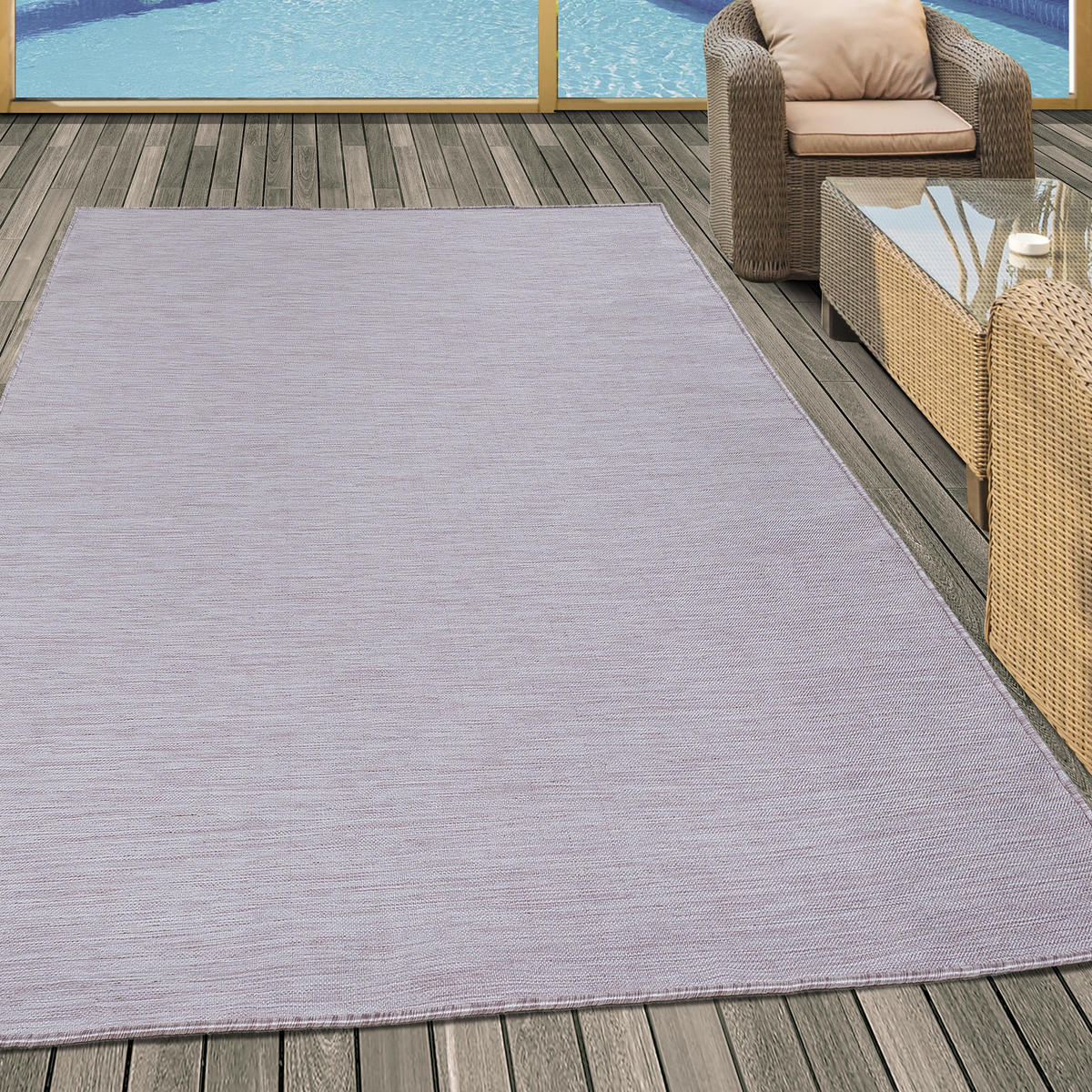 FLACHWEBETEPPICH 120/170 cm Mambo Pink  - Pink, KONVENTIONELL, Textil (120/170cm) - Novel