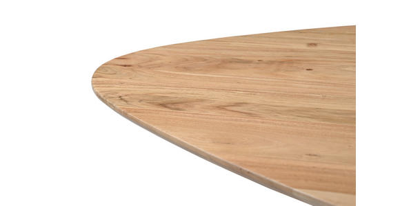 ESSTISCH 135/135/76 cm Echtholz  Holz, Metall dreieckig Schwarz, Akaziefarben  - Schwarz/Akaziefarben, MODERN, Holz/Metall (135/135/76cm) - Carryhome