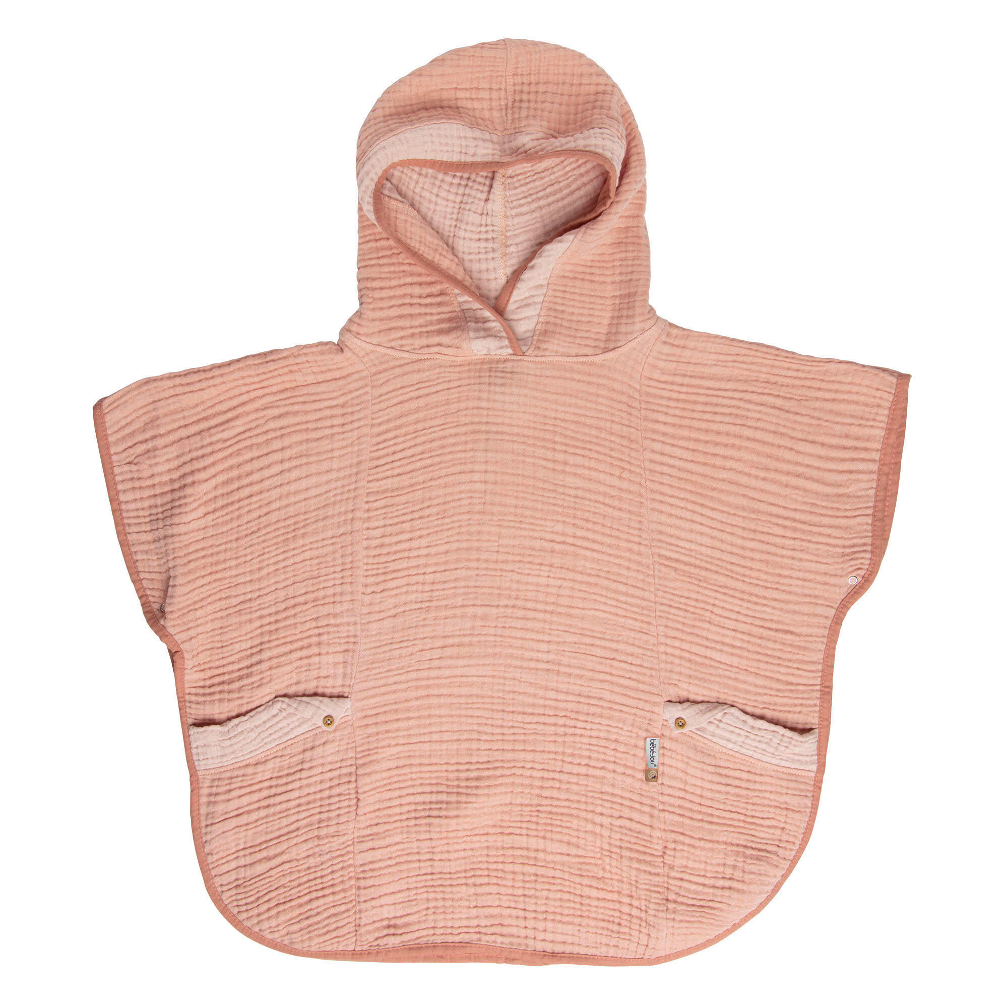 Bebe Jou Poncho Pure Cotton Pink Rosa, Altrosa