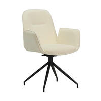 STOLIČKA S PODRÚČKAMI, ženilka, krémová, biela, béžová - čierna/biela, Modern, kov/textil (61/89/62cm) - MID.YOU