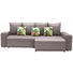 WOHNLANDSCHAFT in Textil Multicolor, Hellgrau - Multicolor/Hellgrau, Design, Kunststoff/Textil (282/158cm) - Carryhome WOHNLANDSCHAFT in Textil Multicolor, Hellgrau - Multicolor/Hellgrau, Design, Kunststoff/Textil (282/158cm) - Carryhome