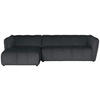 ECKSOFA LIVOLI in Chenille Grau  246/160 cm  - Schwarz/Grau, Design, Textil (246/160cm) - MID.YOU