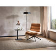 DESIGNSESSEL in Echtleder Cognac  - Cognac/Schwarz, Design, Leder/Metall (77/64,5/64,5cm) - Dieter Knoll