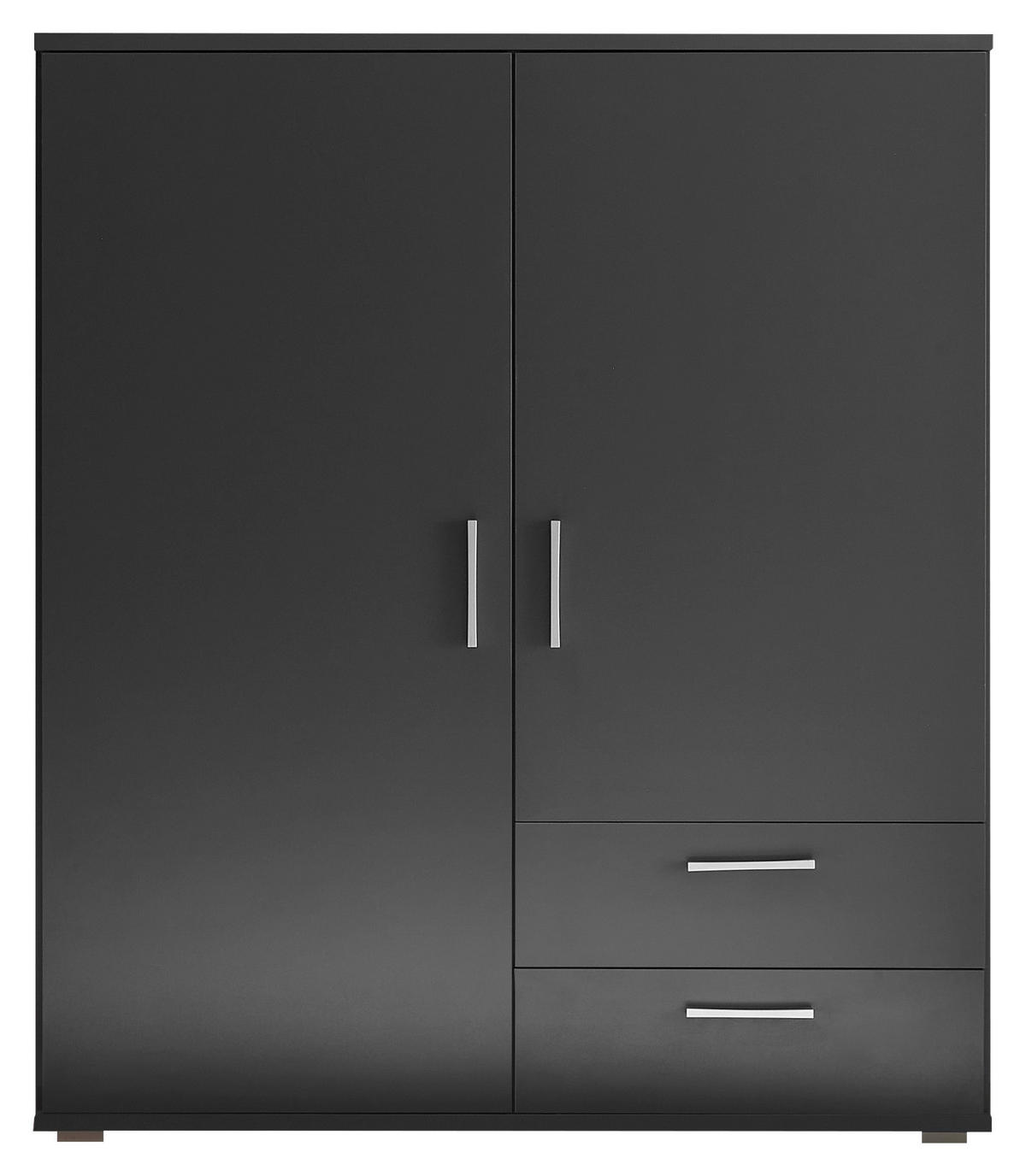 HIGHBOARD , 120/140/38 cm, 2 Schublade(n)  - Alufarben/Graphitfarben, KONVENTIONELL, Holzwerkstoff/Kunststoff (120/140/38cm) - Carryhome