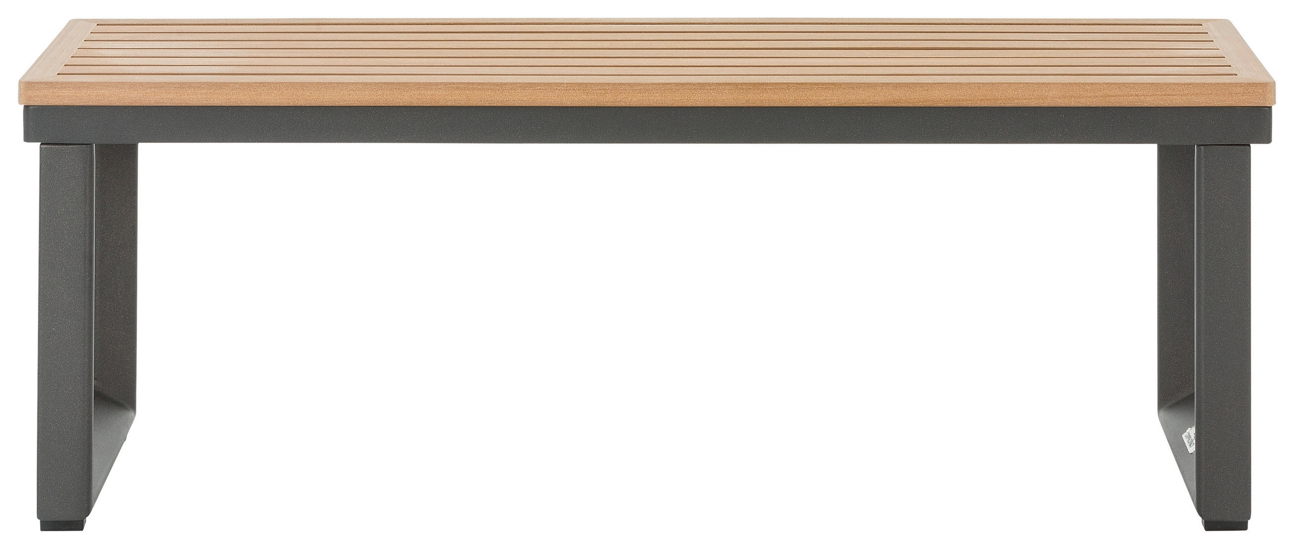 GARTENBEISTELLTISCH - Schwarz/Naturfarben, Modern, Kunststoff/Metall (100/28/33,5cm) - Amatio