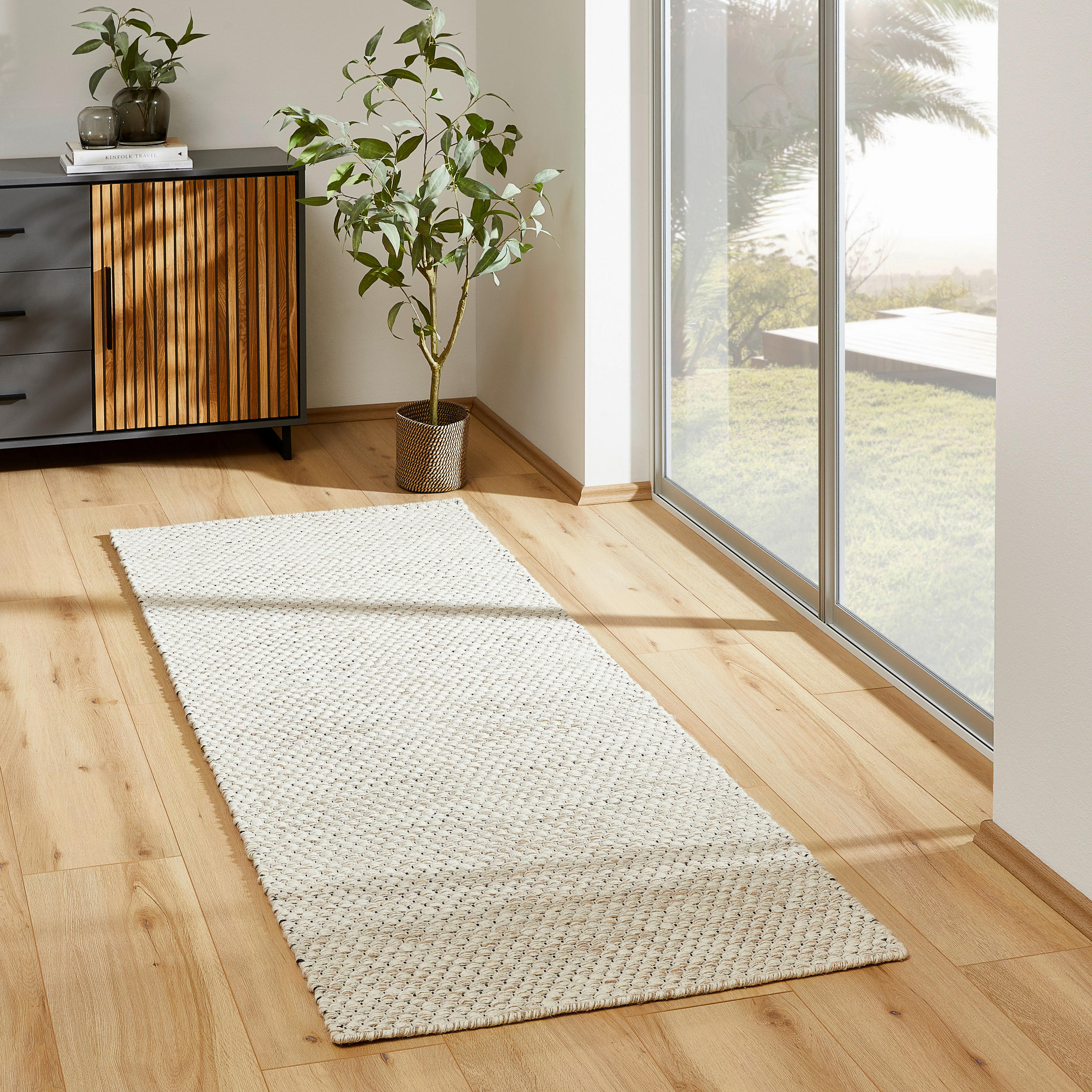 LÄUFER 80/250 cm Happy  - Weiß, KONVENTIONELL, Textil (80/250cm) - Boxxx