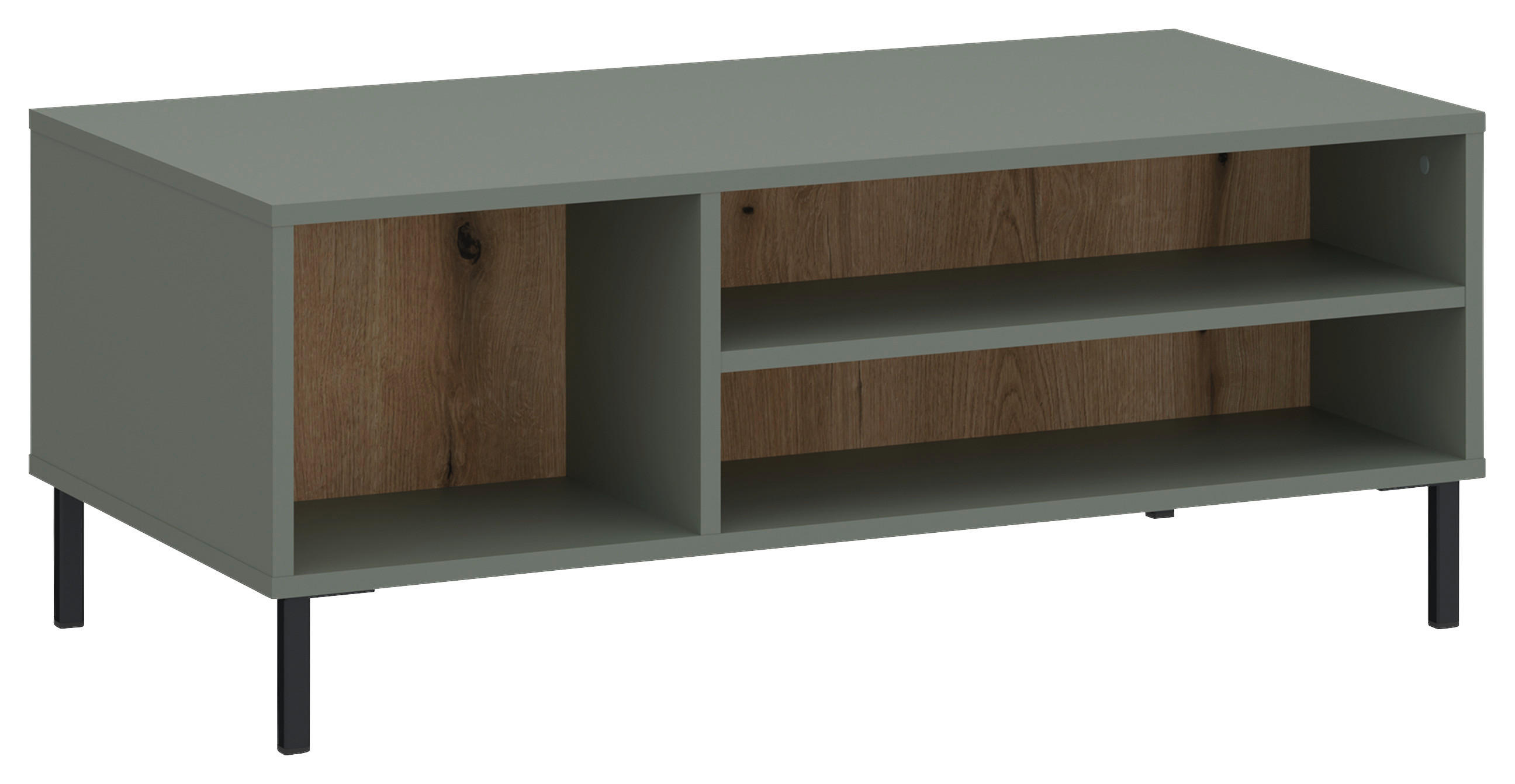 Couchtisch Pozzi Eichefarben/Graugrün B: 100 cm