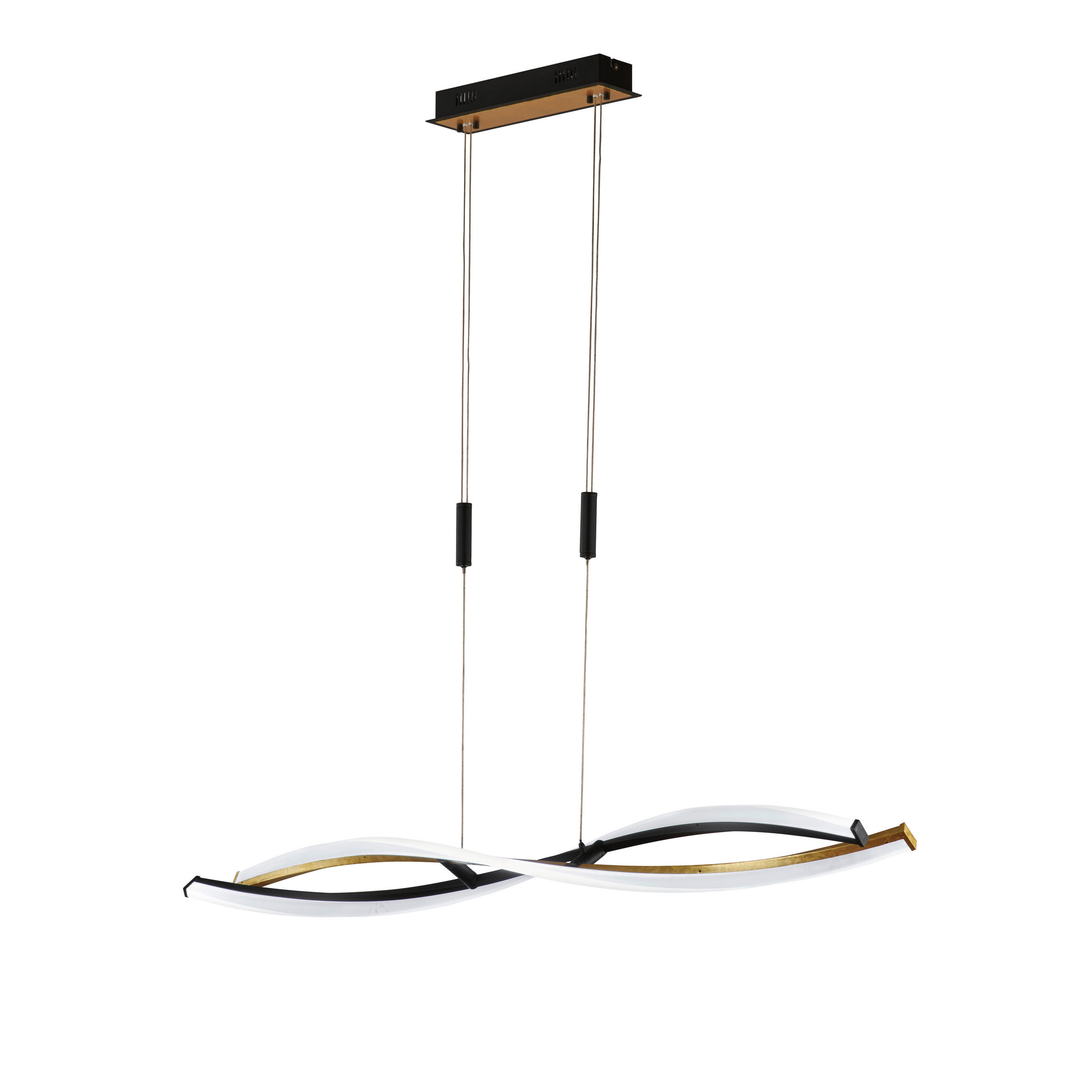 LED-PENDELLEUCHTE 100,5/11,5/150 cm    - Goldfarben/Schwarz, Basics, Metall (100,5/11,5/150cm) - Fischer & Honsel