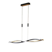 LED-PENDELLEUCHTE 100,5/11,5/150 cm    - Goldfarben/Schwarz, Basics, Metall (100,5/11,5/150cm) - Fischer & Honsel